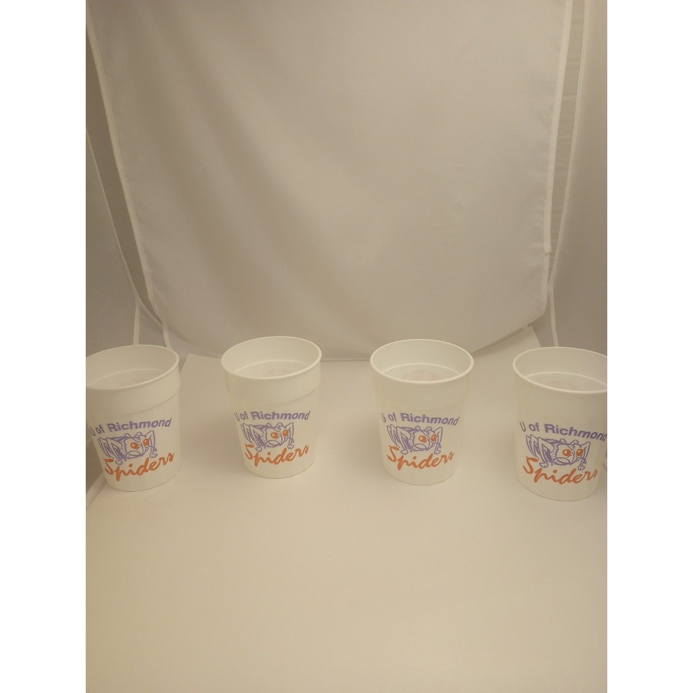 4 - Vintage Richmond Spiders Plastic Cups 12 Oz